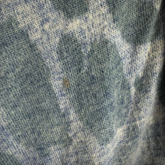 Parsley & Sage Navy Blue Leopard Print 3/4 Sleeve V-Neck Patchwork Top Size L - Picture 4 of 6